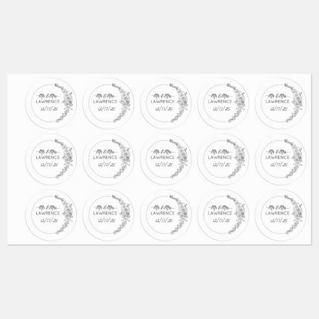 Mr. & Mrs. Stickers (Sheet)