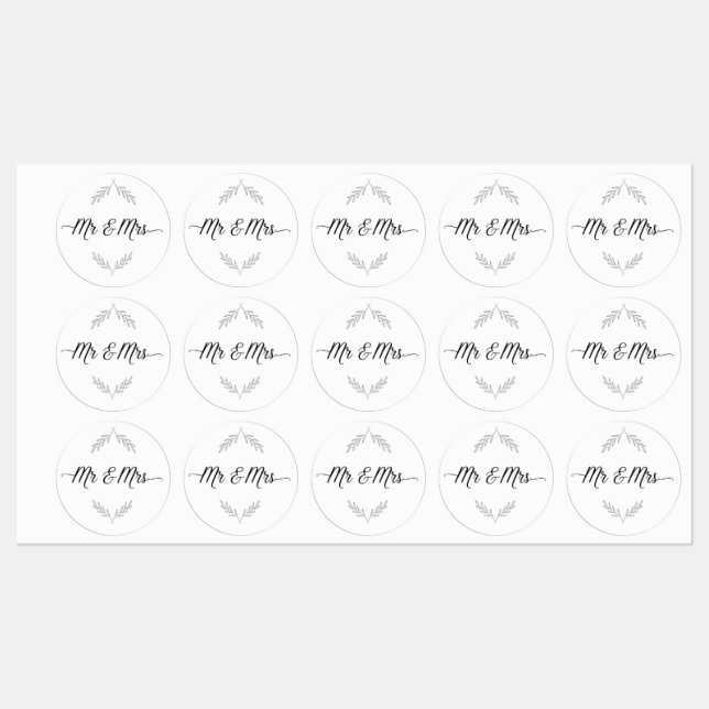 Mr. & Mrs. Stickers (Sheet)