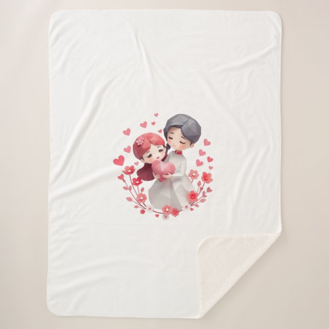 Mr. & Mrs. | Together Forever" Couple’s Blanket (Front)