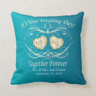 Mr & Mrs Together Forever   Personalise Cushion