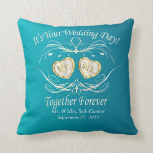 Mr & Mrs Together Forever   Personalise Cushion