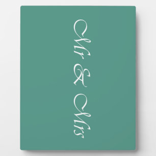 Mr & Mrs Typography Plaque