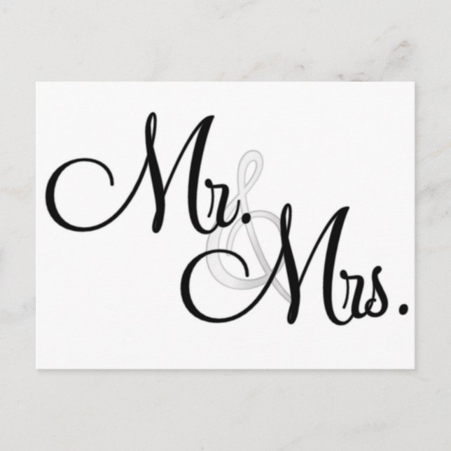 Mr. & Mrs. Unique Items Postcard (Front)