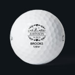 Mr & Mrs Usher Golf Balls<br><div class="desc">These golf balls are a great favor for the ushers in your wedding party. They feature the new couple's married last name and wedding date in black. With the usher's first name in a simple CAP font and the word usher also in black. Usher can be changed to Groomsman, Groom,...</div>