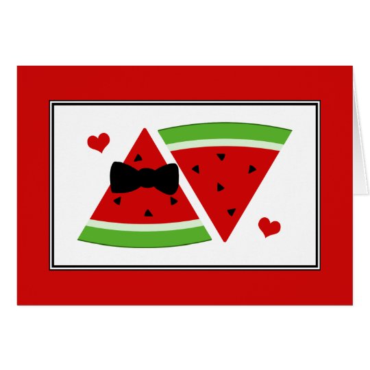 Mr & Mrs Watermelon Custom Thank You Note Cards