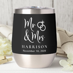 Mr Mrs Wedding Black
