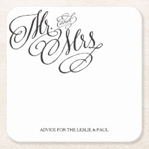 Mr. & Mrs. Wedding Coaster