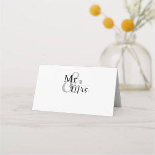 Mr & Mrs Wedding Couple Place Card
