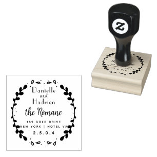  Mr & Mrs Wedding Couple  Rubber Stamp