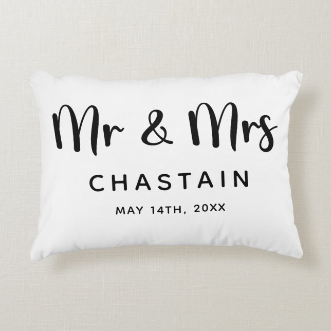  Mr. & Mrs. | Wedding  Decorative Cushion (Front)