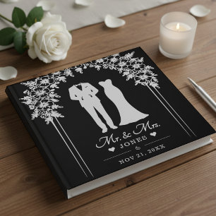 Mr & Mrs Wedding Dress Tuxedo Newlywed Couple Guest Book