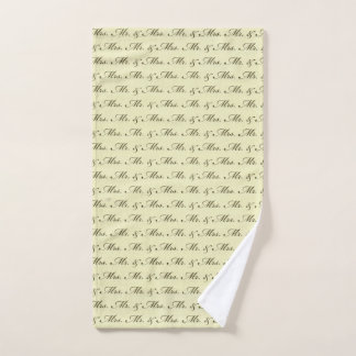 Mr & Mrs Wedding elegant bride and groom Hand Towel