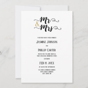 Mr. & Mrs. - Wedding Invitation