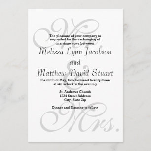 Mr. & Mrs. - Wedding Invitation