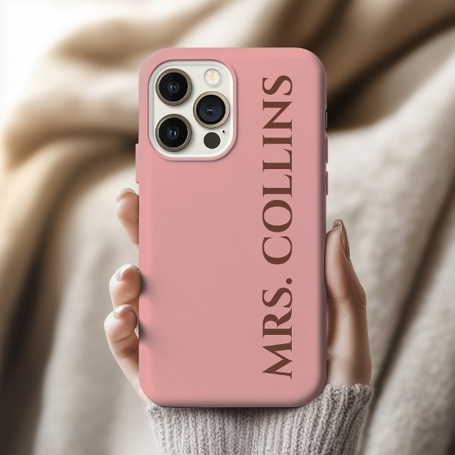Mr & Mrs Wedding | Modern Couple Anniversary Name Case-Mate iPhone Case (Custom Mr & Mrs Phone Case – Personalized Wedding Date Gift for Couples)