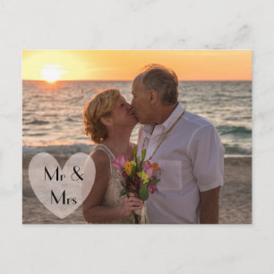 "Mr & Mrs" Wedding or Elopement Announcements