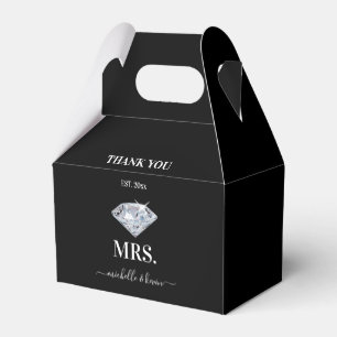 Mr. & Mrs. Wedding Party Black & White Favour Box