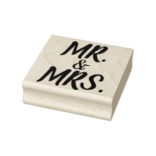 MR. & MRS. WEDDING Rubber Stamp