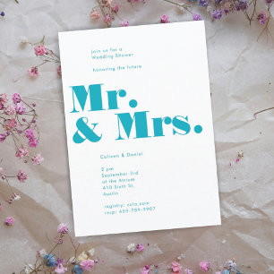 Mr. & Mrs. Wedding Shower Invitation