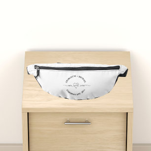 Mr mrs white black newlyweds bum bags