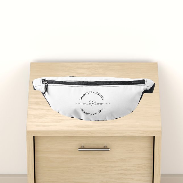 Mr mrs white black newlyweds bum bags (Creator Uploaded)