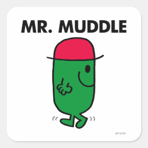 Mr. Muddle   Walking Backwards Square Sticker