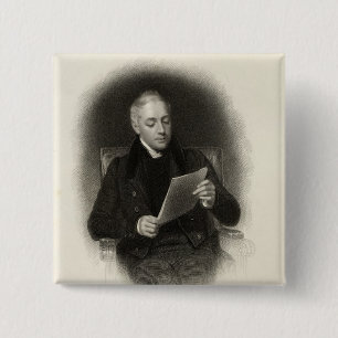 Mr. Murray, publisher of Lord Byron's works 15 Cm Square Badge