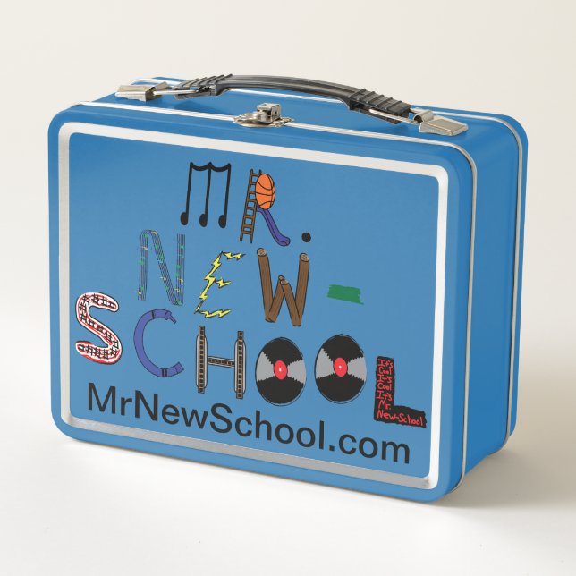 Mr. New-School Font Lunch Box (Front)