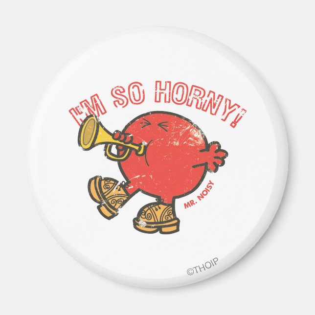 Mr. Noisy Tooting His Horn Magnet (Front)