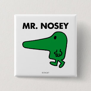 Mr. Nosey Leading By A Nose 15 Cm Square Badge
