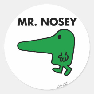 Mr. Nosey   Leading By A Nose Classic Round Sticker