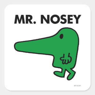 Mr. Nosey   Leading By A Nose Square Sticker