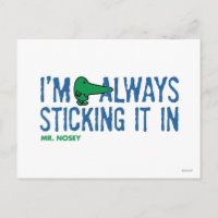 Mr. Nosey Nosing Around | Blue Lettering