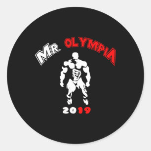 Mr Olympia 2019 Gym Bodybuilding Fitness Workout  Classic Round Sticker