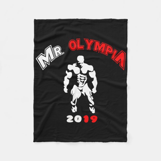 Mr Olympia 2019 Gym Bodybuilding Fitness Workout  Fleece Blanket (Front)