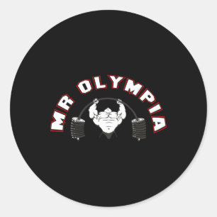 Mr Olympia For Men Women Fitness Bodybuilding 5 Classic Round Sticker