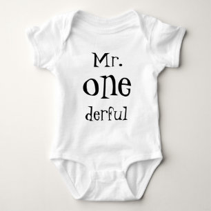 Mr One-derful Onsie Baby Bodysuit