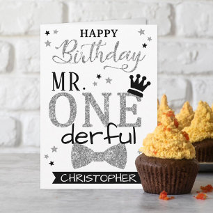 Mr. ONEderful 1st Birthday Card