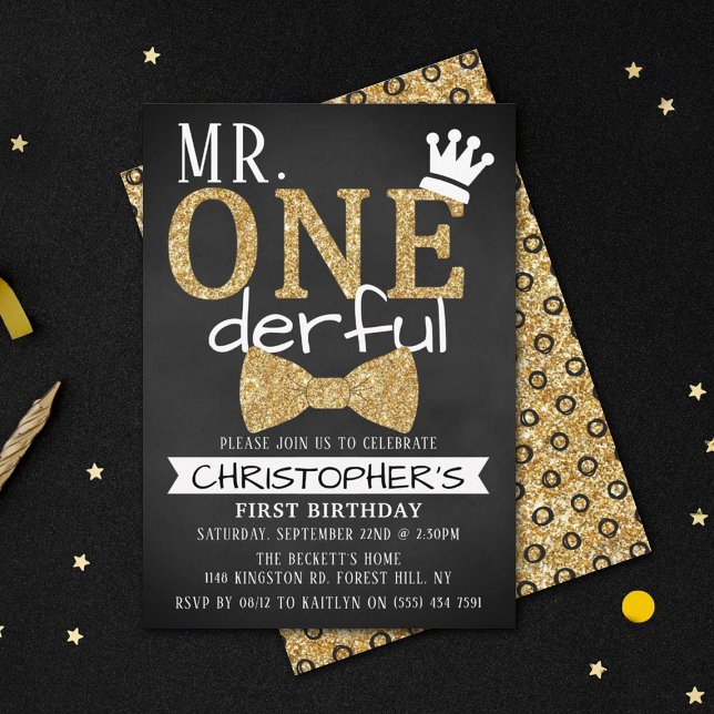 Mr. ONEderful 1st Birthday Invitations (Creator Uploaded)