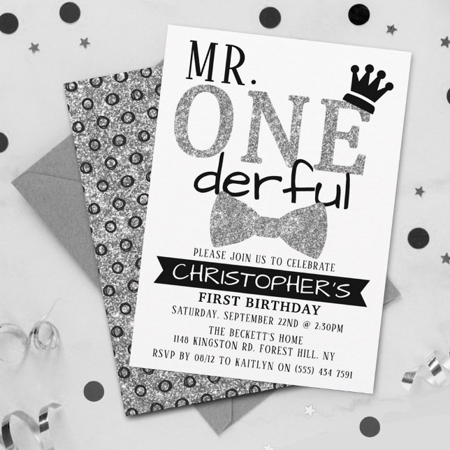 Mr. ONEderful 1st Birthday Invitations (Creator Uploaded)