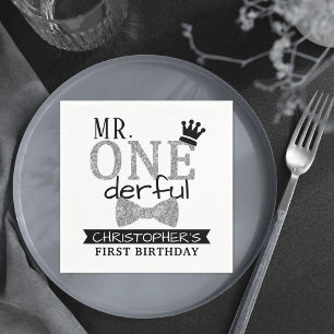 Mr. ONEderful 1st Birthday Napkin