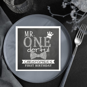 Mr. ONEderful 1st Birthday Napkin