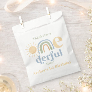 Mr Onederful 1st Birthday Party Favor Bags