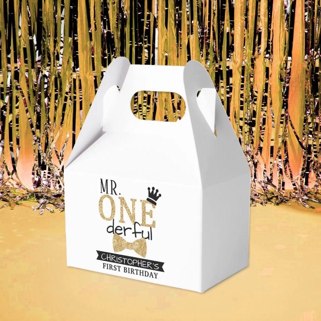 Mr. ONEderful 1st Birthday Party Favour Box (Creator Uploaded)