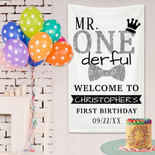Mr. ONEderful 1st Birthday Welcome Banner