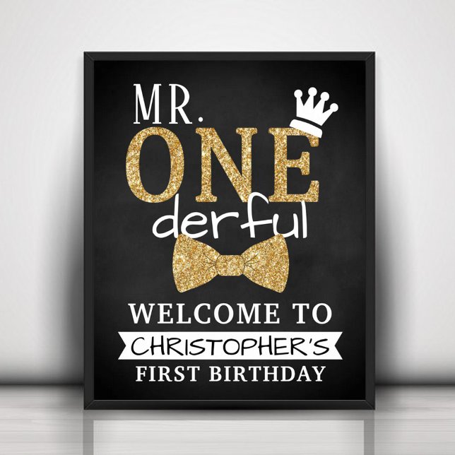 Mr. ONEderful 1st Birthday Welcome Sign (Creator Uploaded)