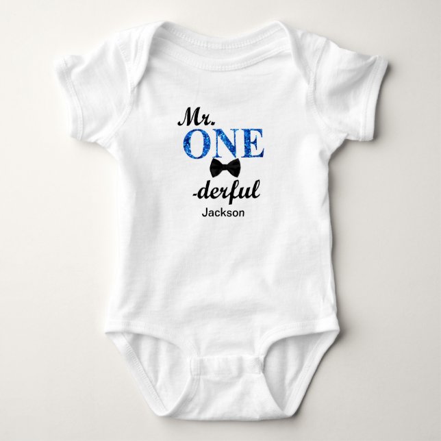 Mr. ONEderful Baby Jersey Bodysuit (Front)