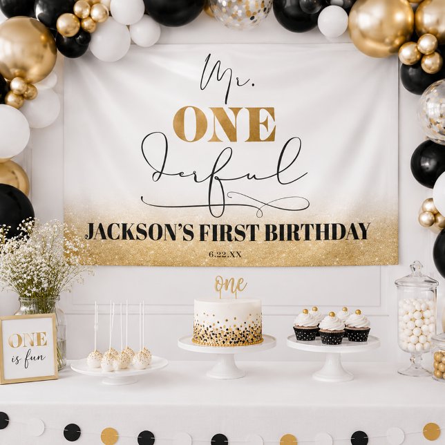 Mr. Onederful Birthday Banner (Mr. Onederful Birthday Banner)