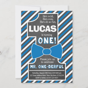 Mr. ONEderful Birthday Invitation