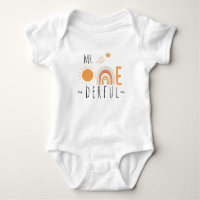 MR Onederful Boho Rainbow First Birthday Boy